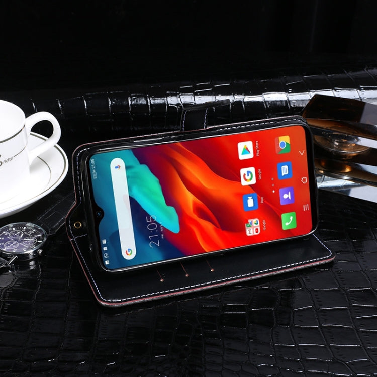 For Blackview A80 Plus idewei Crocodile Texture Horizontal Flip Leather Case with Holder & Card Slots & Wallet(Black) - More Brand by idewei | Online Shopping South Africa | PMC TechLife | Buy Now Pay Later Mobicred