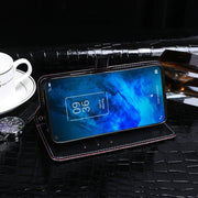 For TCL 10 5G idewei Crocodile Texture Horizontal Flip Leather Case with Holder & Card Slots & Wallet(Dark Blue)