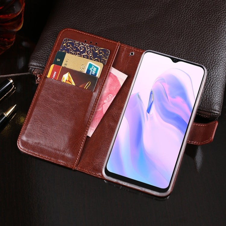 For Blackview A70 idewei Crazy Horse Texture Horizontal Flip Leather Case with Holder & Card Slots & Wallet(Blue)