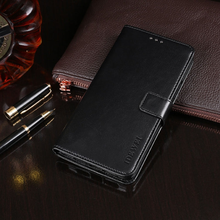 For TCL 10 5G idewei Crazy Horse Texture Horizontal Flip Leather Case with Holder & Card Slots & Wallet(Black) - More Brand by idewei | Online Shopping South Africa | PMC TechLife | Buy Now Pay Later Mobicred
