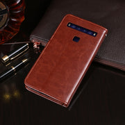 For TCL 10 5G idewei Crazy Horse Texture Horizontal Flip Leather Case with Holder & Card Slots & Wallet(Blue)