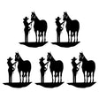 5 PCS Car Waterproof Horse Pattern Sticker(Black) - Decorative Sticker by PMC TechLife | Online Shopping South Africa | PMC TechLife | Buy Now Pay Later Mobicred