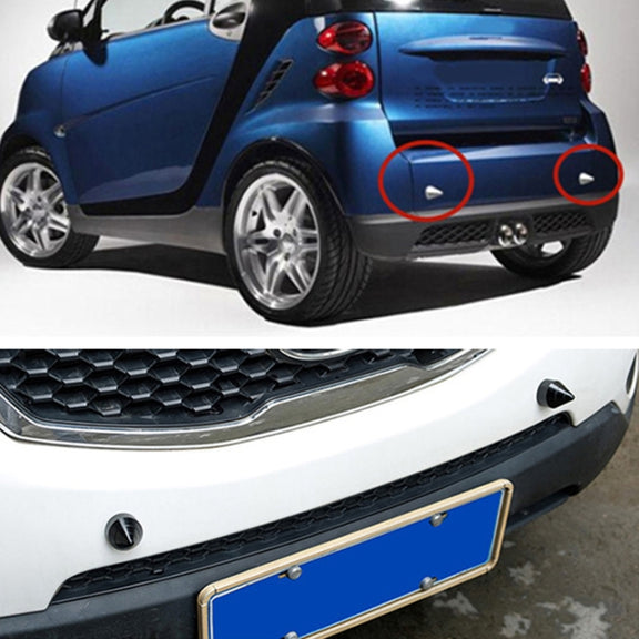 2 PCS Car Rear Anti-collision Tail Cone for Mercedes Benz Smart 2009-2014, Style:Pointed(Blue)