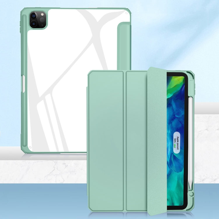 For iPad Pro 12.9 2022 / 2021 / 2020 Mutural Pinyue Series PC + TPU Horizontal Flip Leather Tablet Case with Holder & Pen Slot & Sleep / Wake-up Function(Mint Green) - free shipping - PMC Jewellery - Order now!