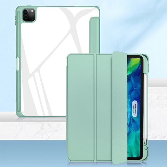 For iPad Pro 12.9 2022 / 2021 / 2020 Mutural Pinyue Series PC + TPU Horizontal Flip Leather Tablet Case with Holder & Pen Slot & Sleep / Wake-up Function(Mint Green) - free shipping - PMC Jewellery - Order now!