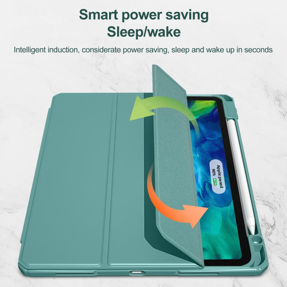 For iPad Pro 12.9 2022 / 2021 / 2020 Mutural Pinyue Series PC + TPU Horizontal Flip Leather Tablet Case with Holder & Pen Slot & Sleep / Wake-up Function (Purple)