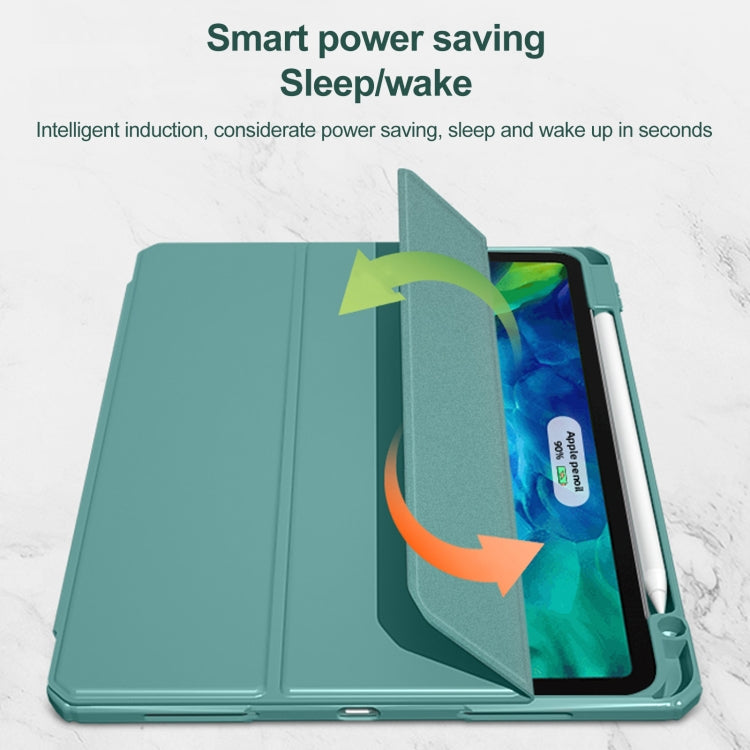 For iPad Pro 12.9 2022 / 2021 / 2020 Mutural Pinyue Series PC + TPU Horizontal Flip Leather Tablet Case with Holder & Pen Slot & Sleep / Wake-up Function (Purple)