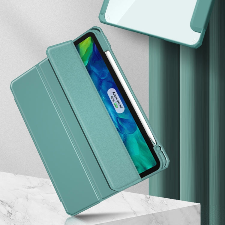 For iPad Pro 12.9 2022 / 2021 / 2020 Mutural Pinyue Series PC + TPU Horizontal Flip Leather Tablet Case with Holder & Pen Slot & Sleep / Wake-up Function(Mint Green) - free shipping - PMC Jewellery - Order now!
