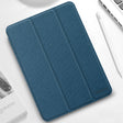 For iPad Pro 11 2022 / 2021 / 2020 Mutural YASHI Series TPU + PU Cloth Pattern Texture Horizontal Flip Leather Tablet Case with Three-folding Holder & Pen Slot & Wake-up / Sleep Function(Blue) - free shipping - PMC TechLife - Order now!