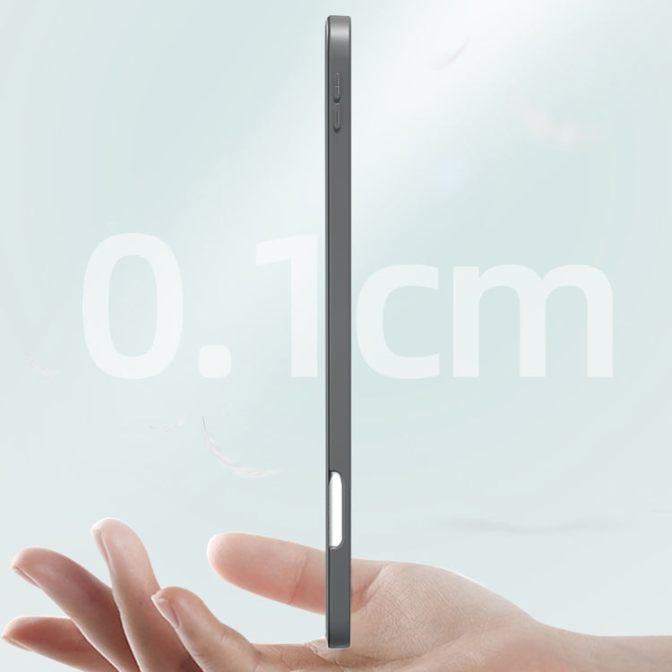 For iPad Pro 11 2022 / 2021 / 2020 Mutural YASHI Series TPU + PU Cloth Pattern Texture Horizontal Flip Leather Tablet Case with Three-folding Holder & Pen Slot & Wake-up / Sleep Function(Black) - free shipping - PMC TechLife - Order now!