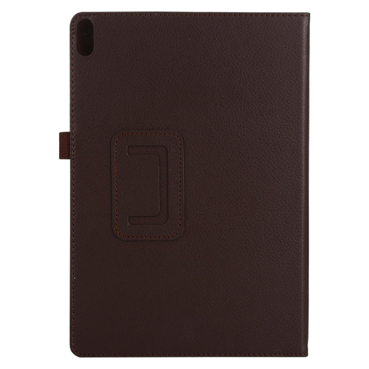 For Lenovo Tab 4 10 Plus (TB-X704) / Tab 4 10 (TB-X304) Litchi Texture Solid Color Horizontal Flip Leather Case with Holder & Pen Slot(Brown) - Lenovo by PMC TechLife | Online Shopping South Africa | PMC TechLife | Buy Now Pay Later Mobicred