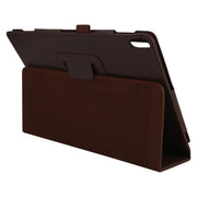 For Lenovo Tab 4 10 Plus (TB-X704) / Tab 4 10 (TB-X304) Litchi Texture Solid Color Horizontal Flip Leather Case with Holder & Pen Slot(Brown)