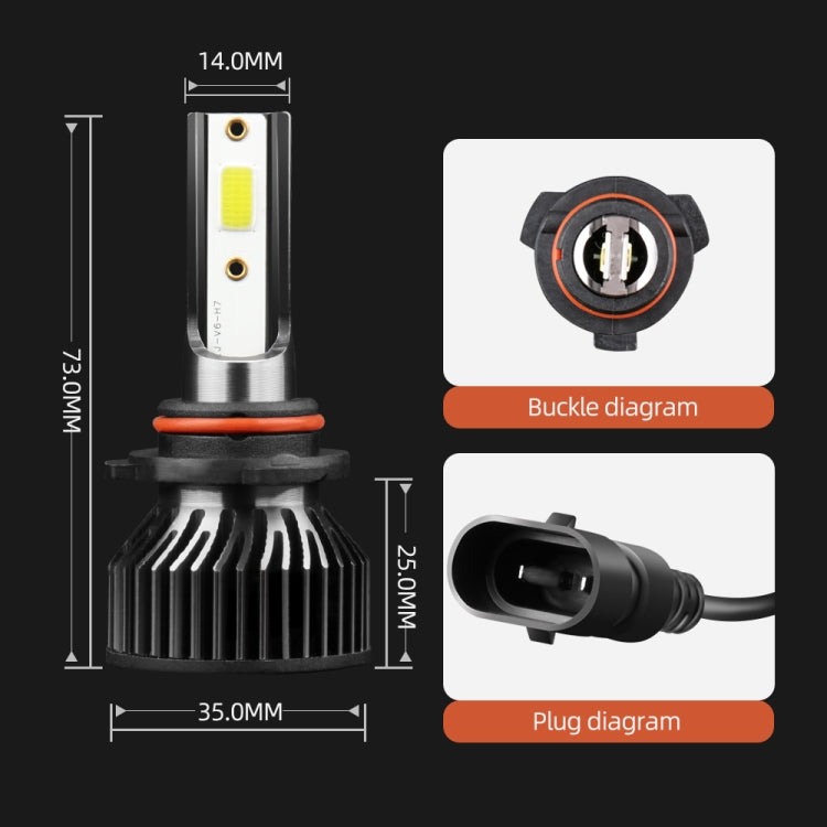 F2 9005 / HB3 / H10 2 PCS DC9-36V / 25W / 6000K / 2500LM IP68 Waterproof Car LED Headlight(Cold White Light) - LED Headlamps by PMC TechLife | Online Shopping South Africa | PMC TechLife | Buy Now Pay Later Mobicred
