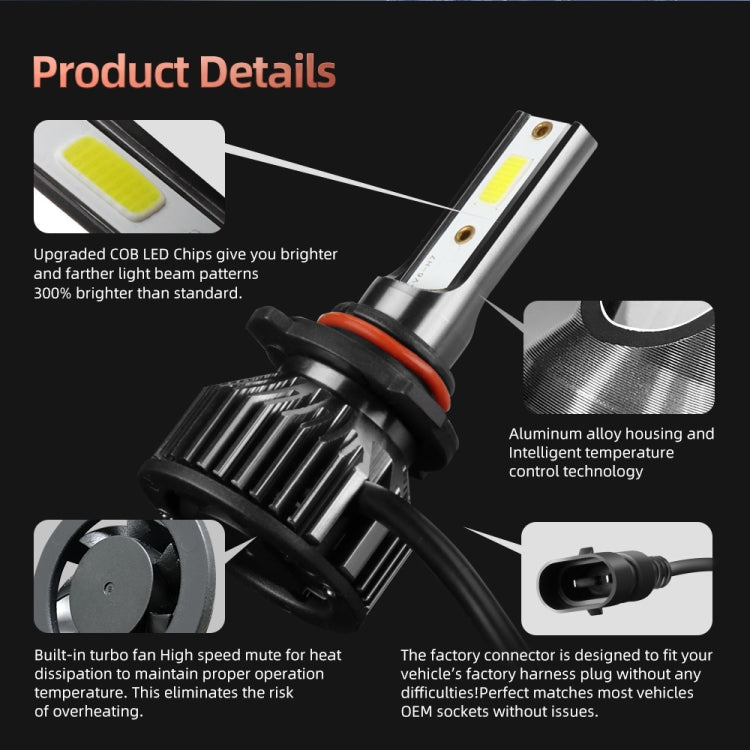 F2 9005 / HB3 / H10 2 PCS DC9-36V / 25W / 6000K / 2500LM IP68 Waterproof Car LED Headlight(Cold White Light) - LED Headlamps by PMC TechLife | Online Shopping South Africa | PMC TechLife | Buy Now Pay Later Mobicred