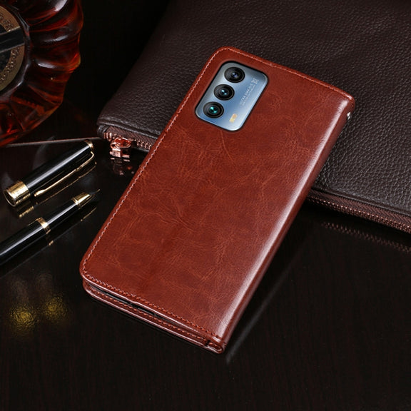 For Meizu 18 idewei Crazy Horse Texture Horizontal Flip Leather Case with Holder & Card Slots & Wallet(Red)