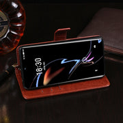 For Meizu 18 Pro idewei Crazy Horse Texture Horizontal Flip Leather Case with Holder & Card Slots & Wallet(Red)