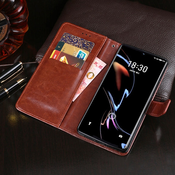 For Meizu 18 Pro idewei Crazy Horse Texture Horizontal Flip Leather Case with Holder & Card Slots & Wallet(White)