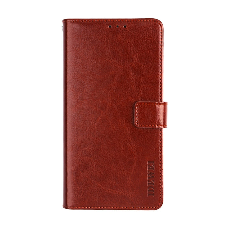 For TCL 10 SE idewei Crazy Horse Texture Horizontal Flip Leather Case with Holder & Card Slots & Wallet(Brown) - free shipping - PMC TechLife - Order now!