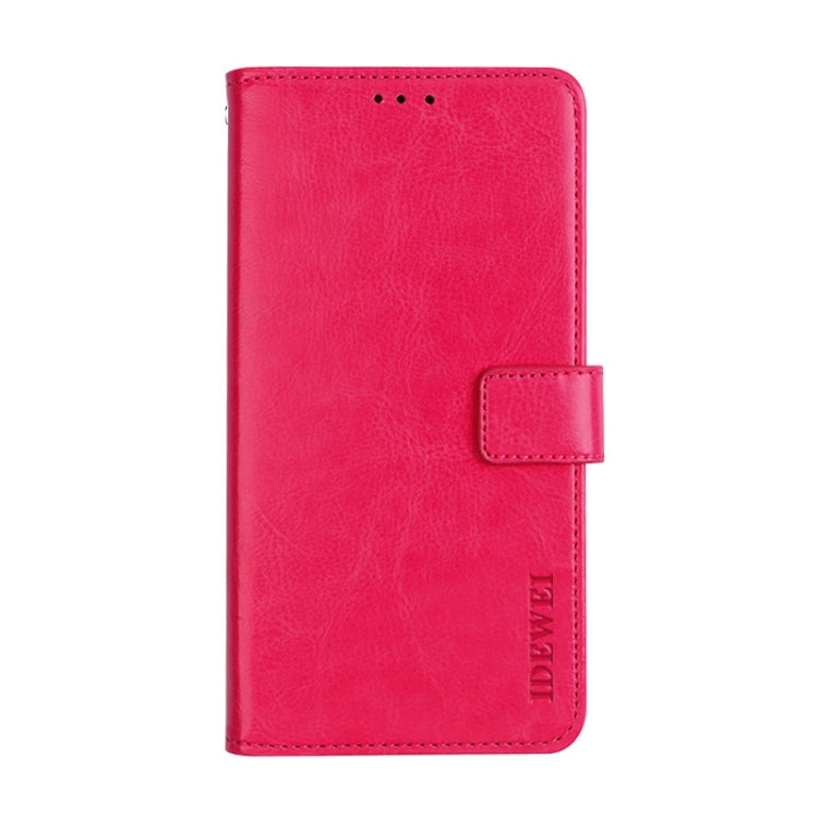 For TCL 10 SE idewei Crazy Horse Texture Horizontal Flip Leather Case with Holder & Card Slots & Wallet(Rose Red) - More Brand by idewei | Online Shopping South Africa | PMC TechLife | Buy Now Pay Later Mobicred