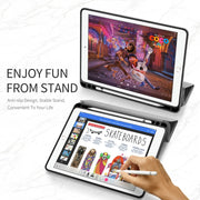 For iPad Air 10.5 (2019) / iPad Pro 10.5 DUX DUCIS Domo Series Horizontal Flip Magnetic PU Leather Case with 3-folding Holder & Pen Slot(Black)