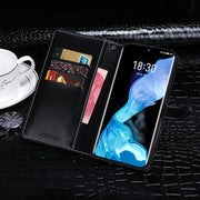 For Meizu 18 idewei Crocodile Texture Horizontal Flip Leather Case with Holder & Card Slots & Wallet(Dark Blue)