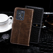 For Meizu 18 Pro idewei Crocodile Texture Horizontal Flip Leather Case with Holder & Card Slots & Wallet(Black)