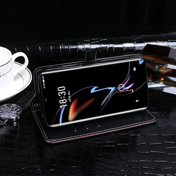 For Meizu 18 Pro idewei Crocodile Texture Horizontal Flip Leather Case with Holder & Card Slots & Wallet(Black)