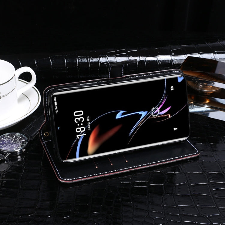 For Meizu 18 Pro idewei Crocodile Texture Horizontal Flip Leather Case with Holder & Card Slots & Wallet(Black)
