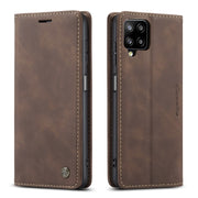 For Samsung Galaxy A12 CaseMe 013 Multifunctional Horizontal Flip Leather Case with Holder & Card Slot & Wallet(Coffee)