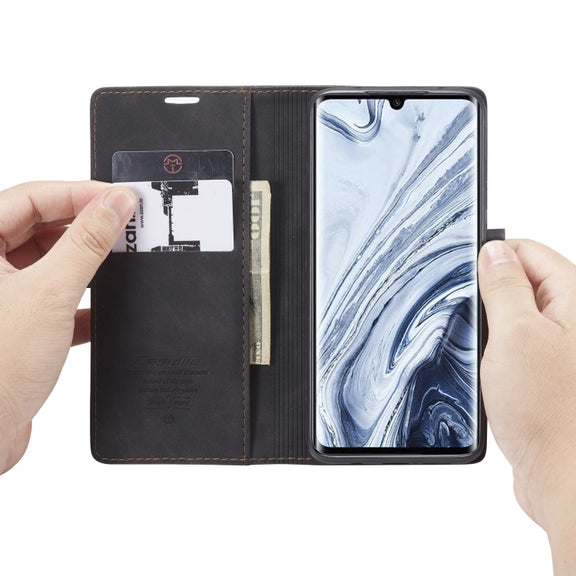 For Xiaomi CC9 Pro CaseMe 013 Multifunctional Horizontal Flip Leather Case with Holder & Card Slot & Wallet(Black)
