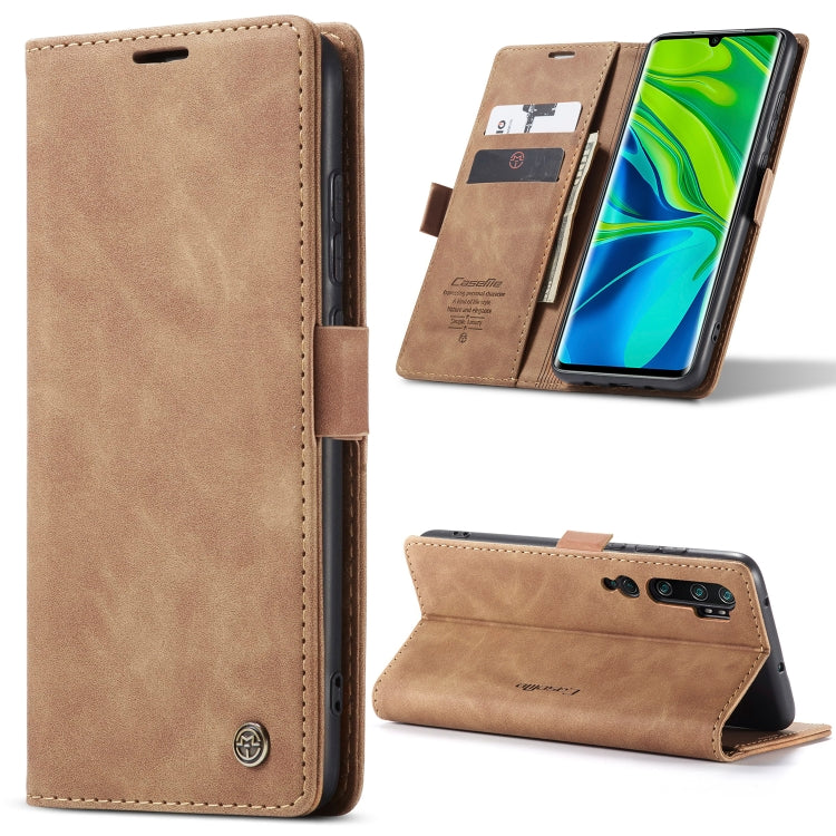 For Xiaomi CC9 Pro CaseMe 013 Multifunctional Horizontal Flip Leather Case with Holder & Card Slot & Wallet(Brown) - free shipping - PMC Jewellery - Order now!