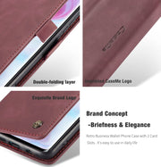 For Xiaomi CC9 Pro CaseMe 013 Multifunctional Horizontal Flip Leather Case with Holder & Card Slot & Wallet(Wine Red)