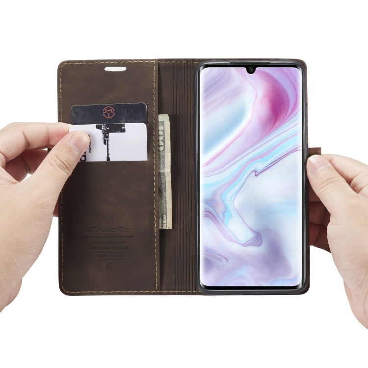 For Xiaomi CC9 Pro CaseMe 013 Multifunctional Horizontal Flip Leather Case with Holder & Card Slot & Wallet(Coffee) - free shipping - PMC Jewellery - Order now!