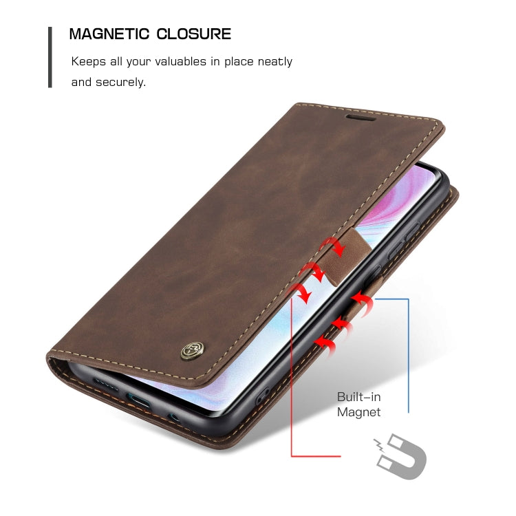 For Xiaomi CC9 Pro CaseMe 013 Multifunctional Horizontal Flip Leather Case with Holder & Card Slot & Wallet(Coffee) - free shipping - PMC Jewellery - Order now!