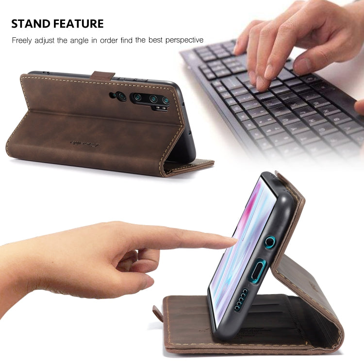For Xiaomi CC9 Pro CaseMe 013 Multifunctional Horizontal Flip Leather Case with Holder & Card Slot & Wallet(Coffee) - free shipping - PMC Jewellery - Order now!