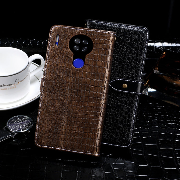 For Blackview A80S idewei Crocodile Texture Horizontal Flip Leather Case with Holder & Card Slots & Wallet(Dark Brown) - More Brand by idewei | Online Shopping South Africa | PMC TechLife | Buy Now Pay Later Mobicred