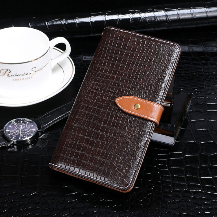 For TCL 20 SE idewei Crocodile Texture Horizontal Flip Leather Case with Holder & Card Slots & Wallet(Dark Brown) - More Brand by idewei | Online Shopping South Africa | PMC TechLife | Buy Now Pay Later Mobicred