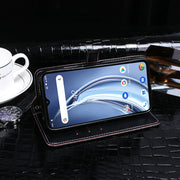 For Umidigi A9 idewei Crocodile Texture Horizontal Flip Leather Case with Holder & Card Slots & Wallet(Dark Brown)