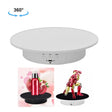 20cm USB Electric Rotating Turntable Display Stand Video Shooting Props Turntable for Photography, Load: 8kg(White Base White Velvet) - free shipping - PMc TechLife - Order now!