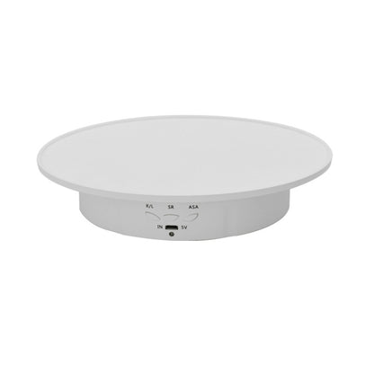 20cm USB Electric Rotating Turntable Display Stand Video Shooting Props Turntable for Photography, Load: 8kg(White Base White Velvet) - free shipping - PMC Jewellery - Order now!