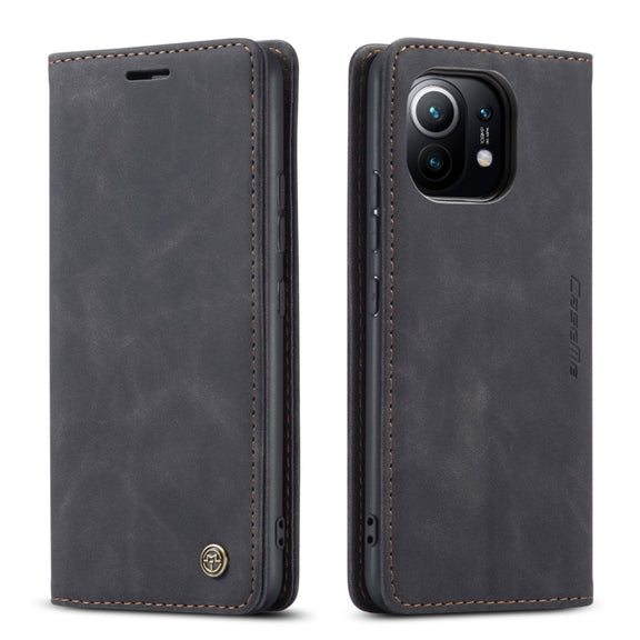 For Xiaomi Mi 11 CaseMe 013 Multifunctional Horizontal Flip Leather Case with Holder & Card Slot & Wallet(Black)