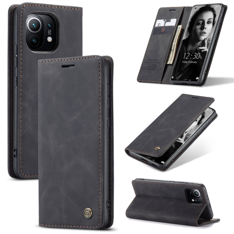 For Xiaomi Mi 11 CaseMe 013 Multifunctional Horizontal Flip Leather Case with Holder & Card Slot & Wallet(Black) - free shipping - PMC Jewellery - Order now!