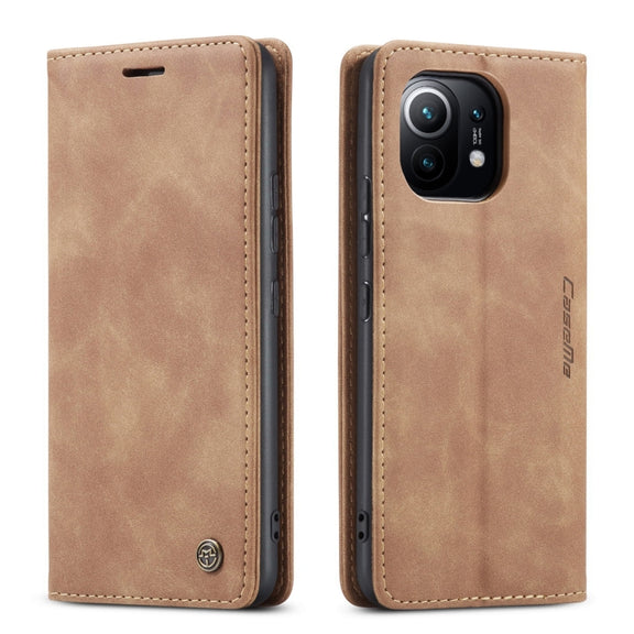 For Xiaomi Mi 11 CaseMe 013 Multifunctional Horizontal Flip Leather Case with Holder & Card Slot & Wallet(Brown)