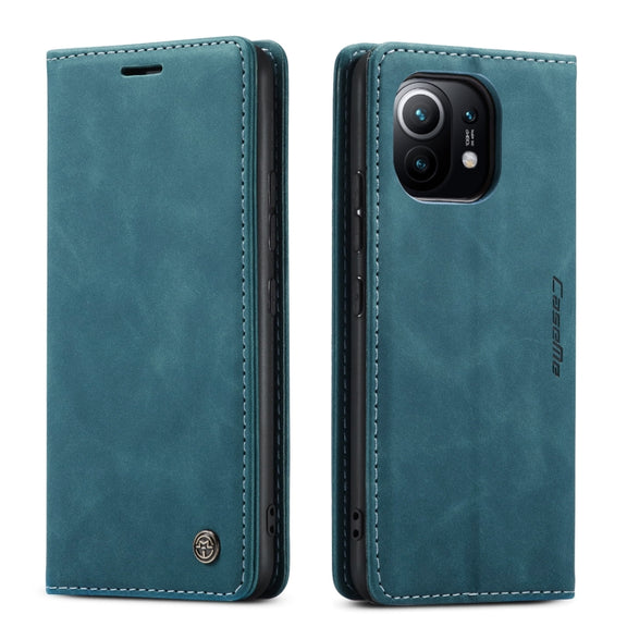 For Xiaomi Mi 11 CaseMe 013 Multifunctional Horizontal Flip Leather Case with Holder & Card Slot & Wallet(Blue)