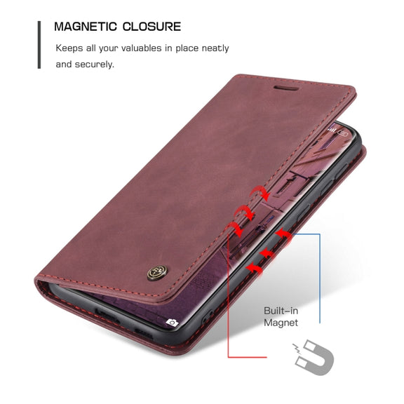 For Xiaomi Mi 11 CaseMe 013 Multifunctional Horizontal Flip Leather Case with Holder & Card Slot & Wallet(Wine Red)