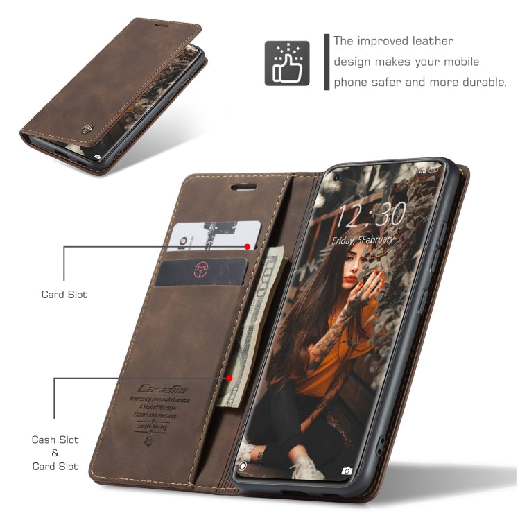 For Xiaomi Mi 11 CaseMe 013 Multifunctional Horizontal Flip Leather Case with Holder & Card Slot & Wallet(Coffee) - free shipping - PMC Jewellery - Order now!