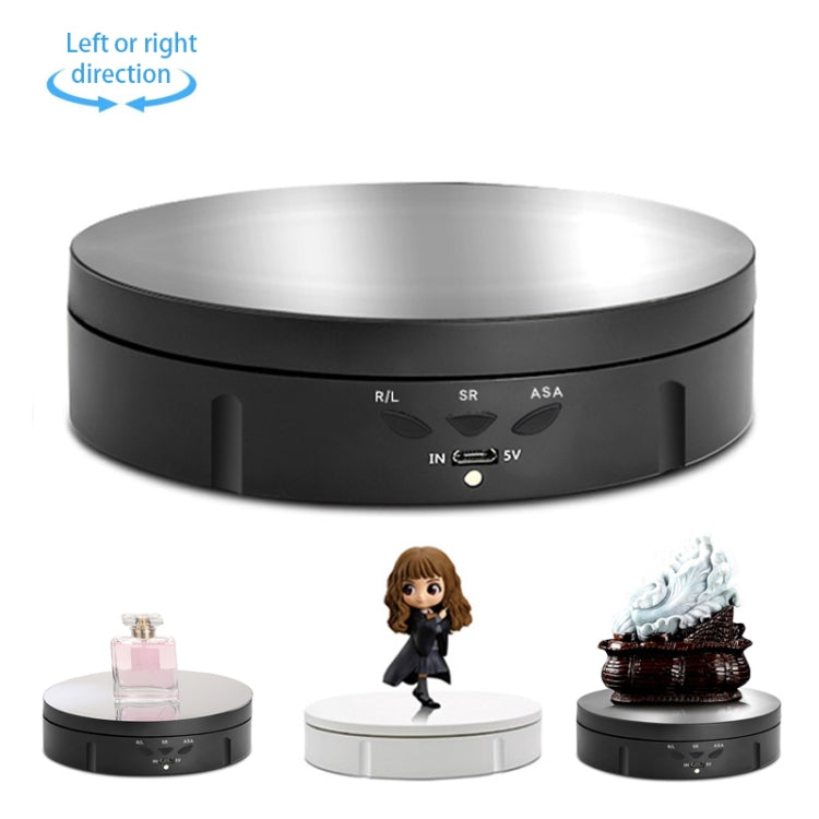 14.6cm USB Electric Rotating Turntable Display Stand Video Shooting Props Turntable for Photography, Load: 10kg(Black Mirror) - free shipping - PMC Jewellery - Order now!