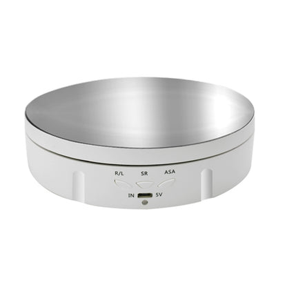 14.6cm USB Electric Rotating Turntable Display Stand Video Shooting Props Turntable for Photography, Load: 10kg(White Mirror) - free shipping - PMC Jewellery - Order now!