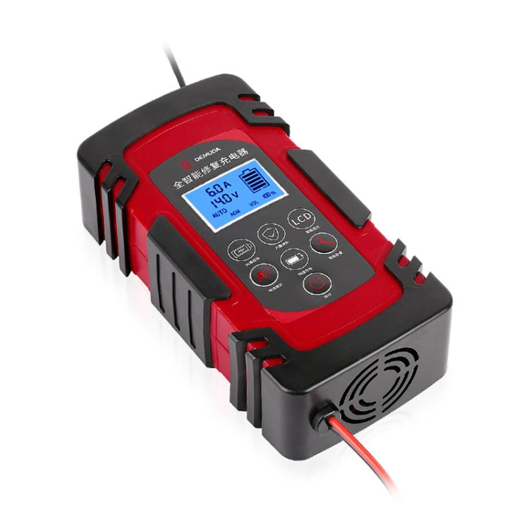 DEMUDA DC-80 Car Battery Charger 12V/24V Intelligent Pulse Repair Type Lead-acid Battery, Plug Type:US Plug(Red) - free shipping - PMC TechLife - Order now!