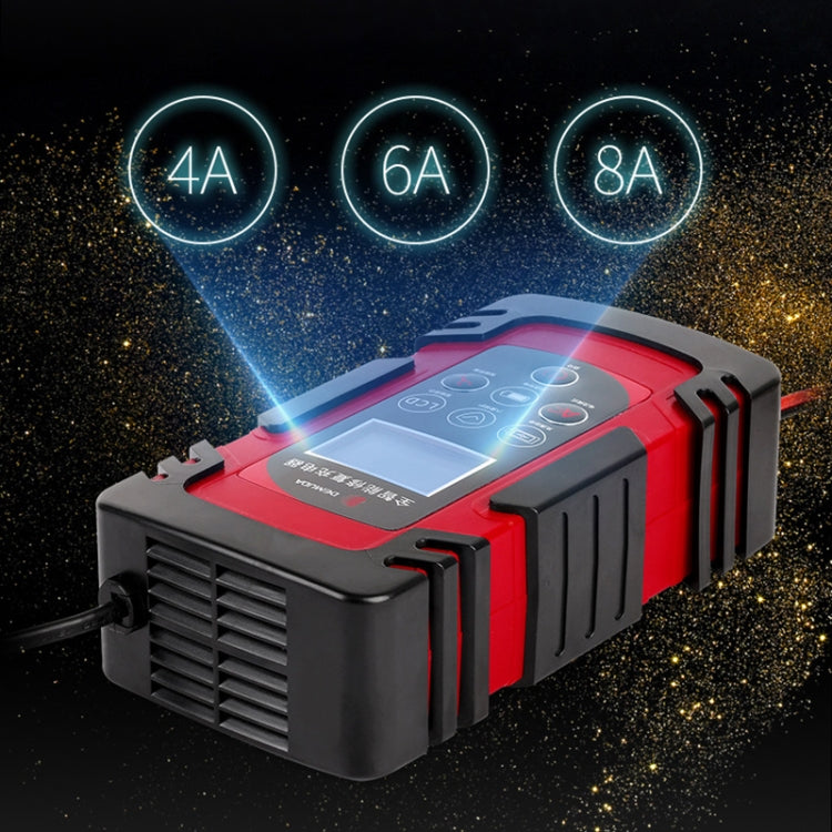 DEMUDA DC-80 Car Battery Charger 12V/24V Intelligent Pulse Repair Type Lead-acid Battery, Plug Type:US Plug(Red) - free shipping - PMC TechLife - Order now!